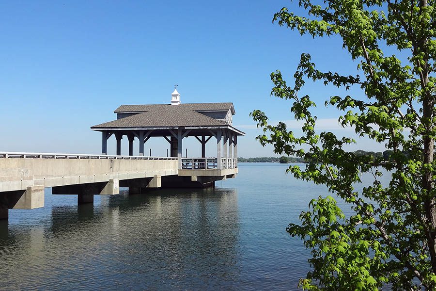 Huntersville, NC - A Pier at Blythe Landing at Lake Norman in Huntersville, NC